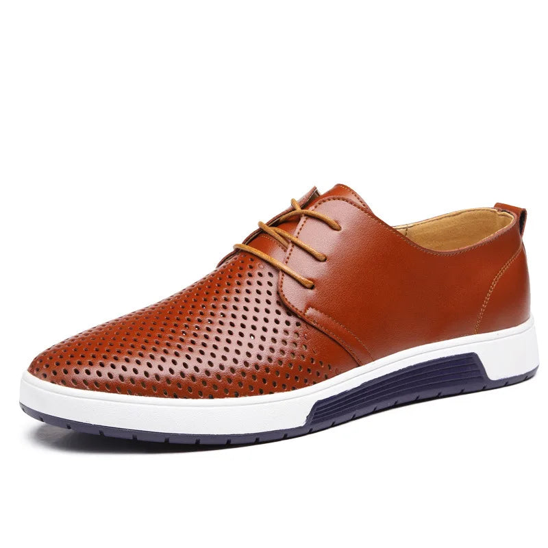 Zapatos Breathable Leather Brogues