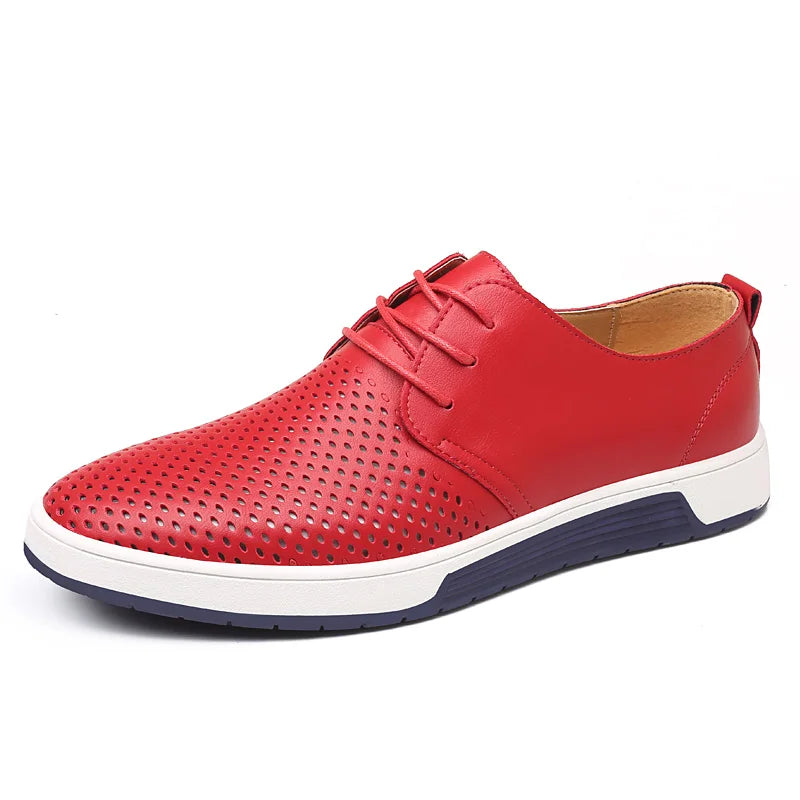 Zapatos Breathable Leather Brogues